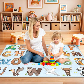 FTBNIQWRHN toddler learning area rug supports letter recognition and focus.