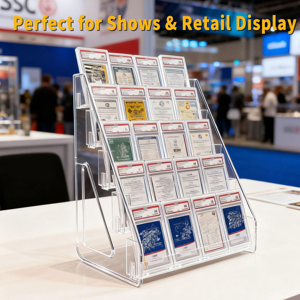 FTNA multi-scene display ideal for desks, shows, and retail counters.