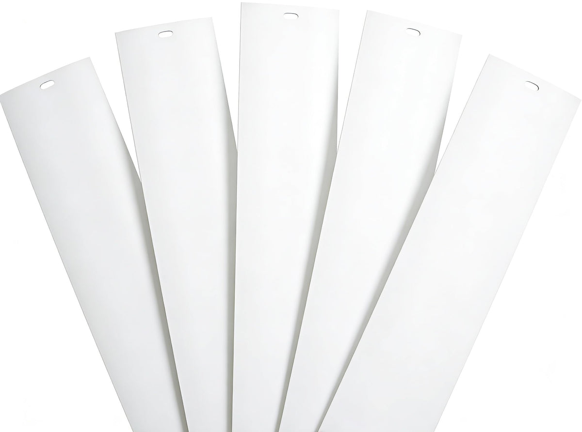 FTTIKI white vinyl slats 3.5 inch width, durable and UV resistant.