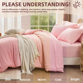 FUANNA 7-piece set includes comforter, sheets, and shams for easy styling.