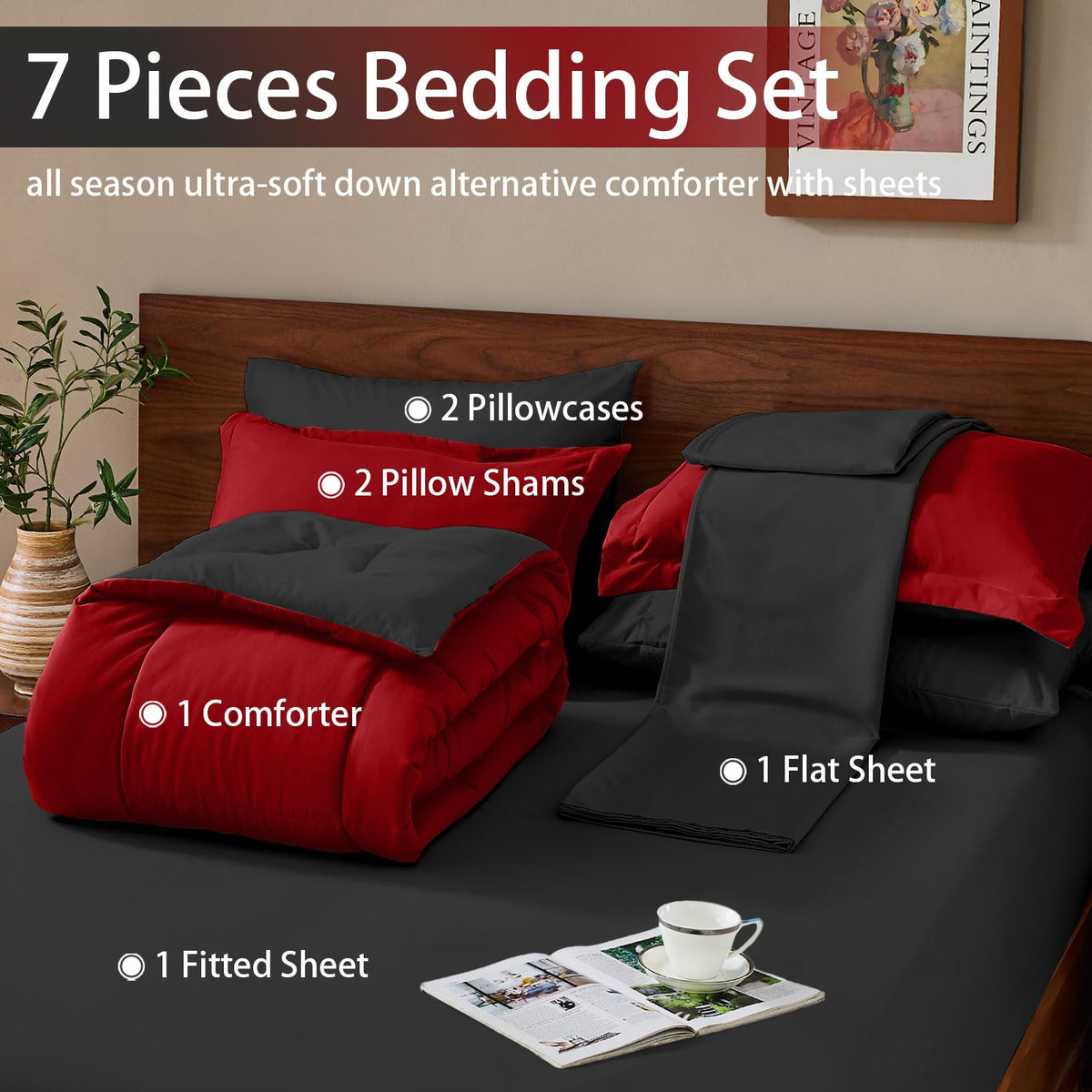 FUANNA decorative pillow shams with elegant edges