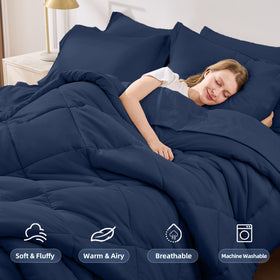 FUANNA king-size comforter showing soft microfiber fabric and plush feel