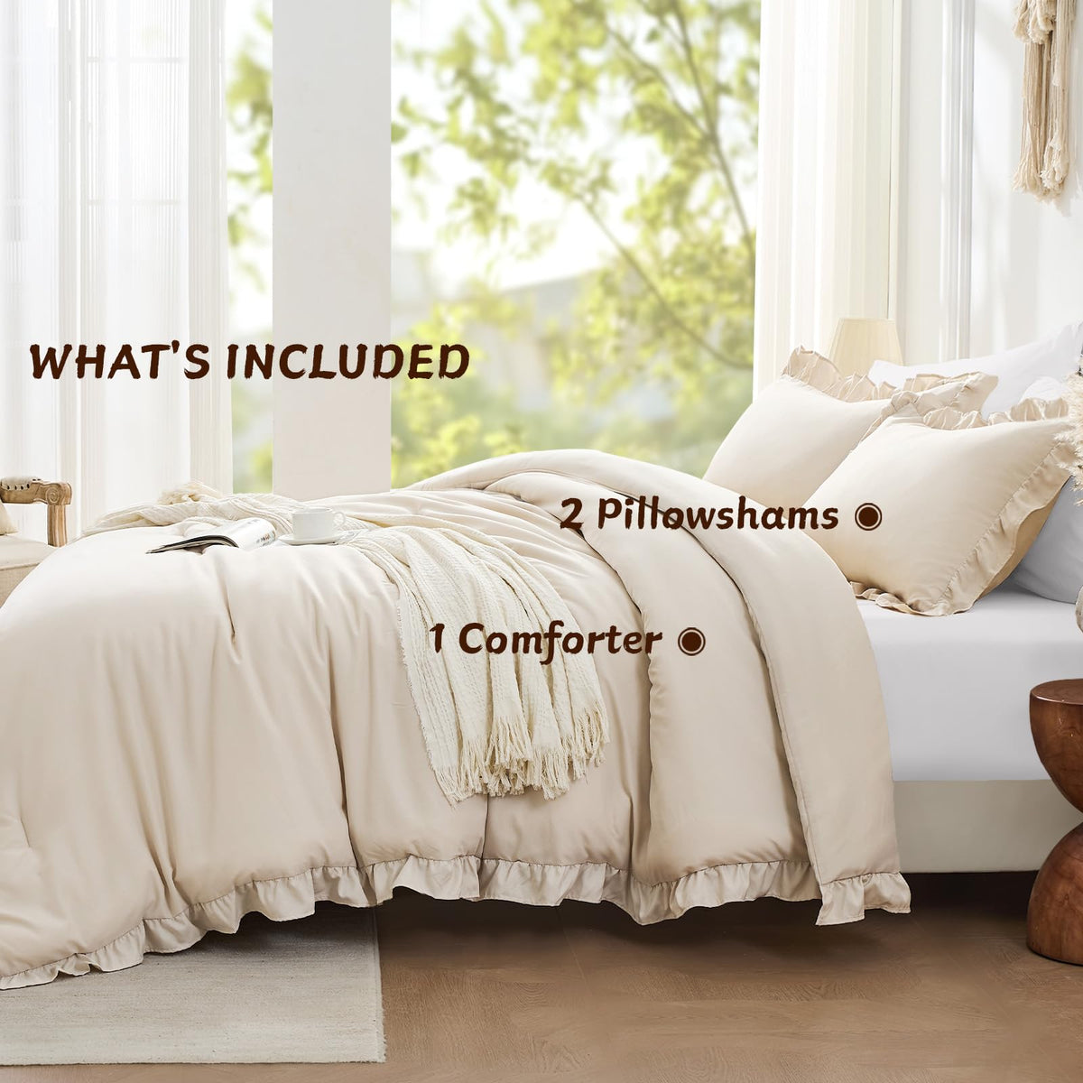 Queen size 88 by 88 inches with durable construction