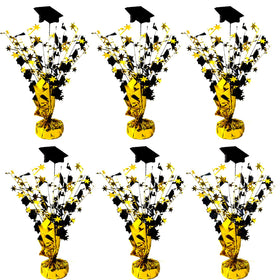 FUBININA graduation centerpiece with cap and stars for festive table decor.