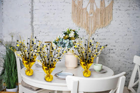 FUBININA black and gold decor elevates home tables and mantels