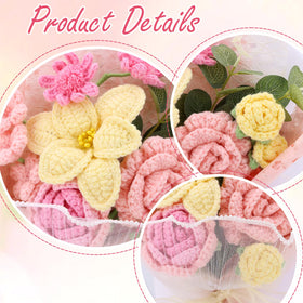FUCAN crochet flowers easy to clean and maintain with soft cloth