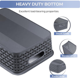 FUCDTEFC durable, moisture-resistant baskets suitable for kitchen and bathroom storage.
