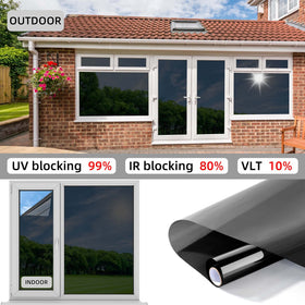 FuFin window tint suitable for living rooms, offices, and balcony doors.