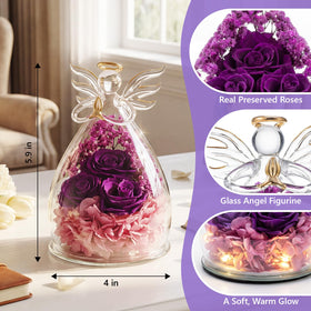 FUHITIM preserved purple rose: vibrant bloom that brightens shelves for years.