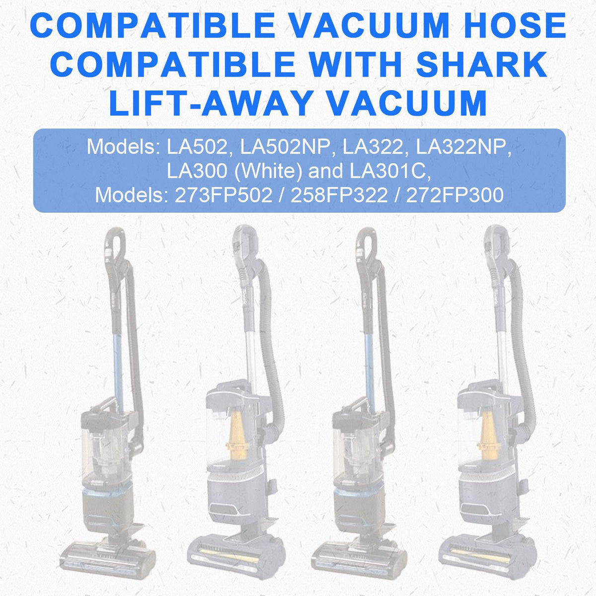 Fukaisu replacement hose for Shark LA300 White extends reach to high corners.
