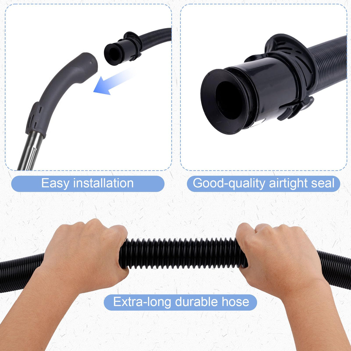 Fukaisu replacement hose for Shark LA322 provides durable, bend-friendly performance.