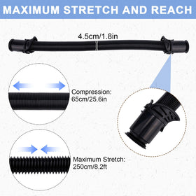 Fukaisu replacement hose for Shark LA502NP enables cleaning under furniture.