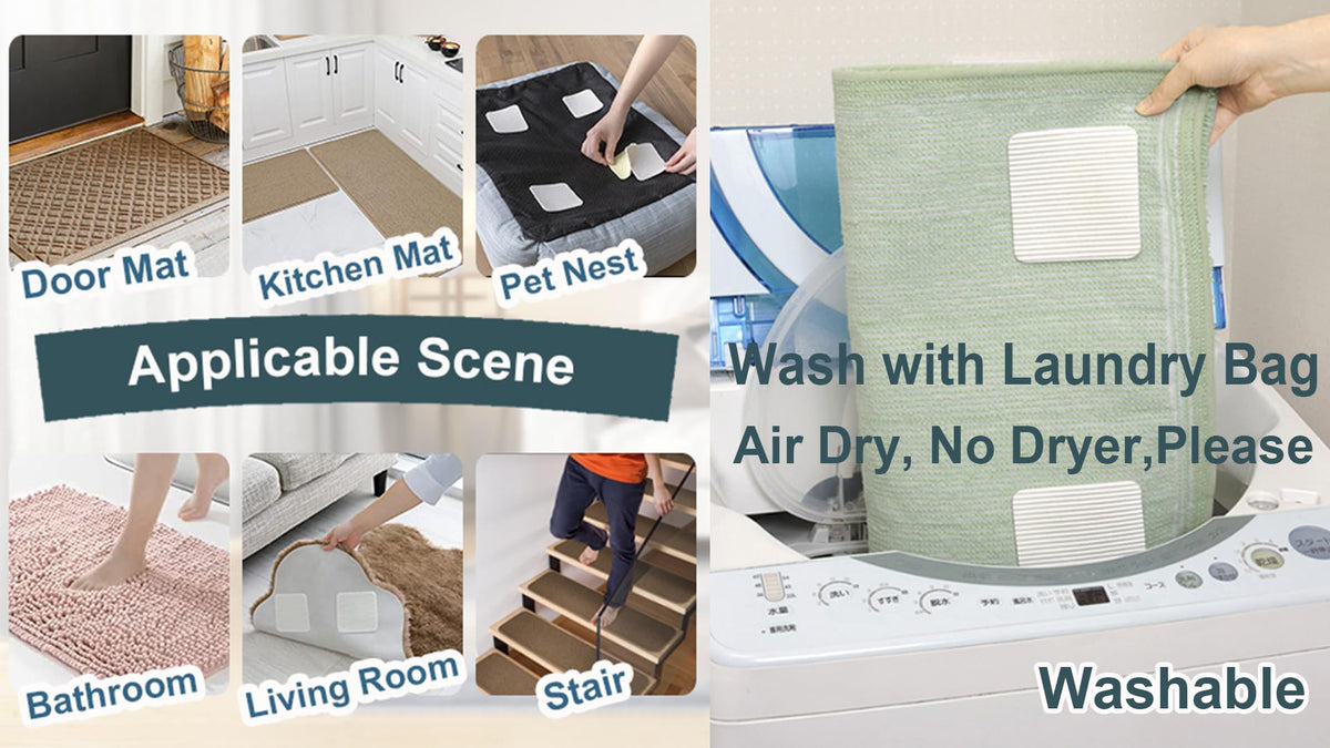 FuKuEn suitable for area rugs, baths, and kitchen runners in living spaces.