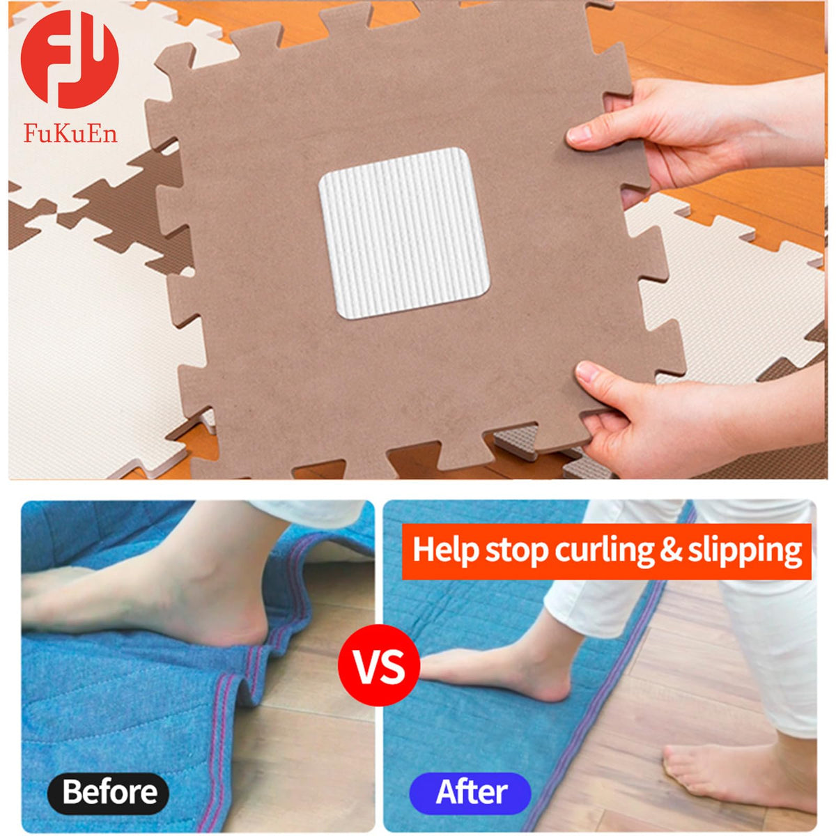 FuKuEn easy-peel adhesive-free grip leaves no residue.