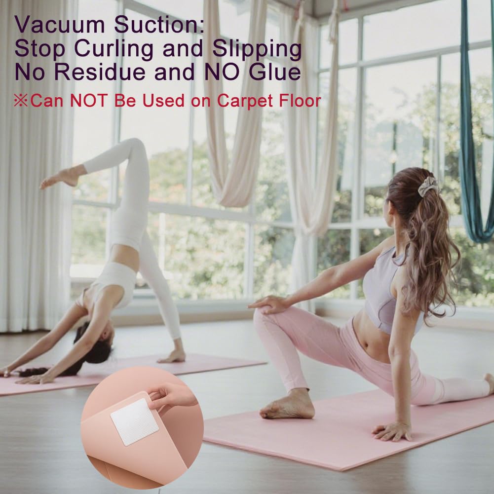 FuKuEn rug pad grippers installation demonstrates easy peel-on application.