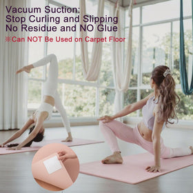 FuKuEn rug pad grippers installation demonstrates easy peel-on application.