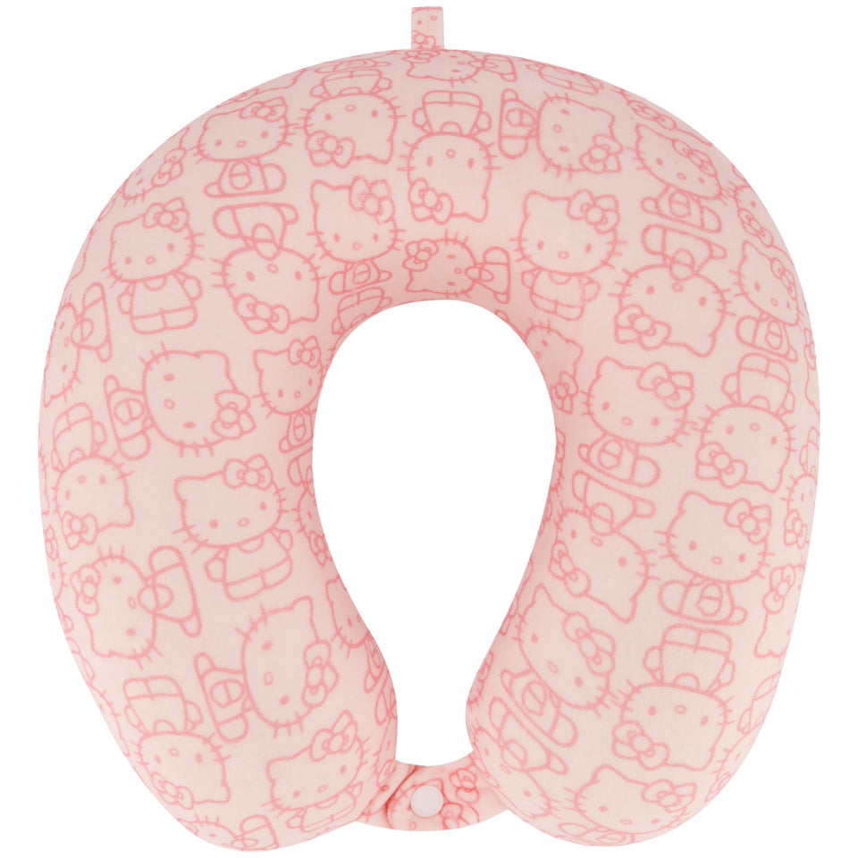 FUL Hello Kitty neck pillow with all-over print for comfortable travel support.