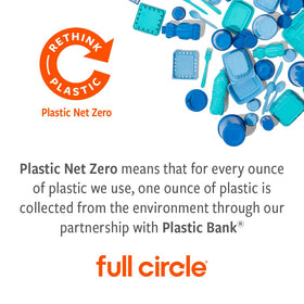 Full Circle Royal Plunge carbon-neutral shipping highlights eco-friendly packaging.