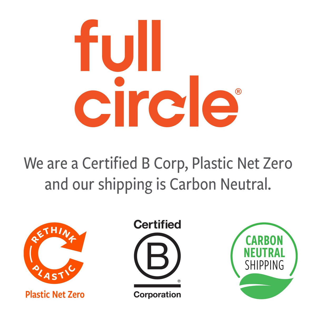 Full Circle Scrub Queen ships carbon neutral with Plastic Bank collaboration.