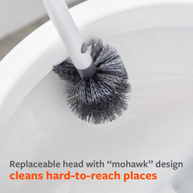 Full Circle Scrub Queen replaceable head extends cleaning power over time.