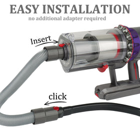 Fullclean crevice-tool dimensions show compact reach for storage and tight corners.