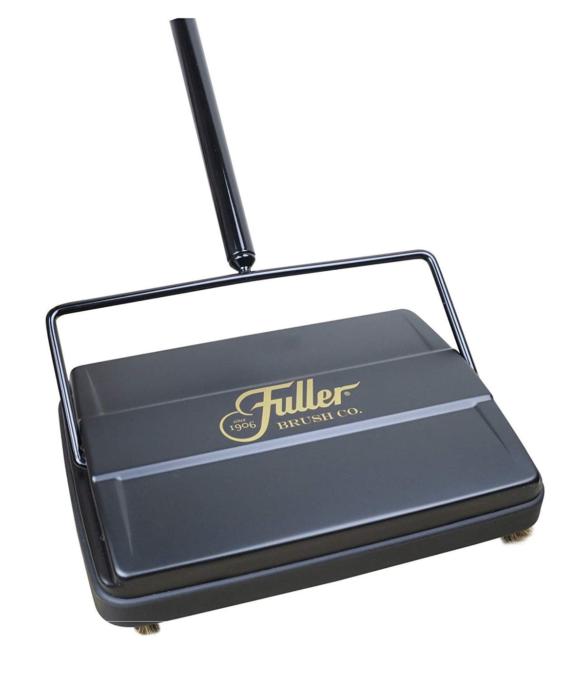 Fuller Brush 17027 sweeper on floor for quick mess cleanup.