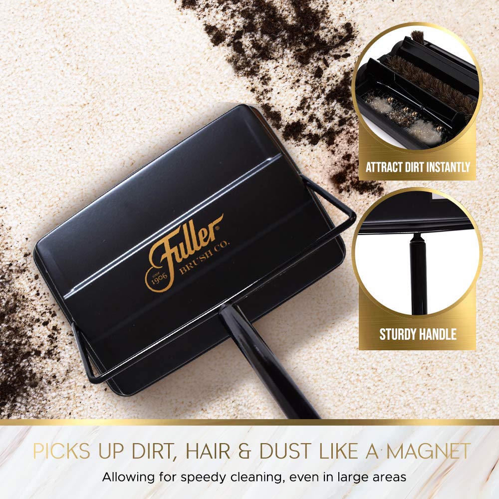 Fuller Brush 17033 electrostatic sweeper dustbin open for bagless emptying.