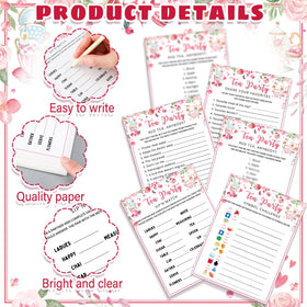 Fullhawl 5x7 tea party cards offer easy handling at parties.