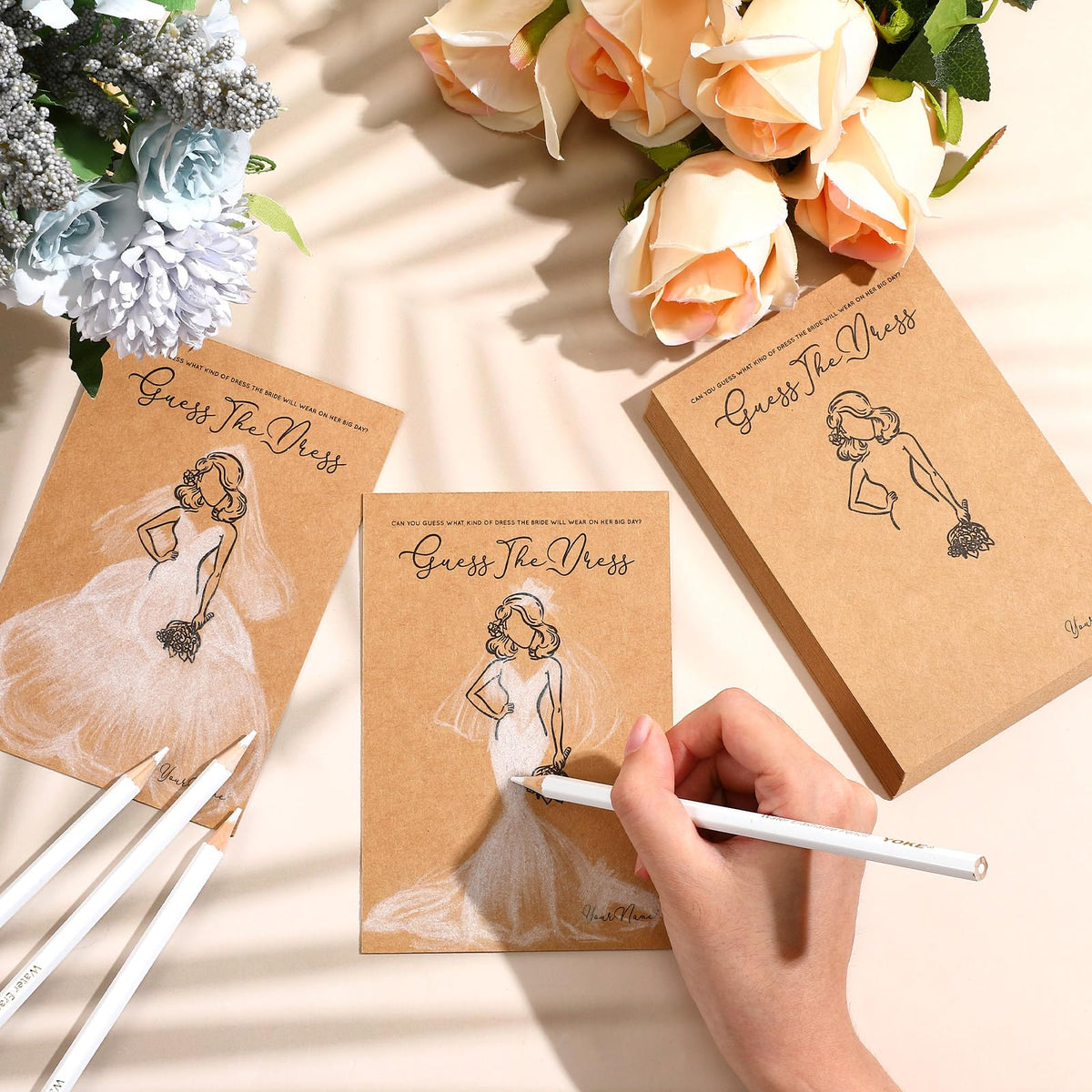 Fulmoon bridal shower games pack with 30 cards and 30 pencils