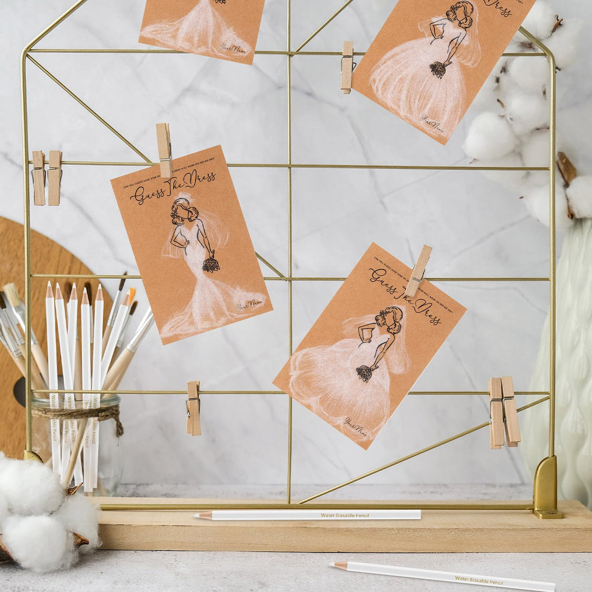 Fulmoon guest dress-drawing activity doubles as decorative keepsakes