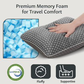 FulOcean adjustable-fill pillow with zipper keeps personalized comfort intact.