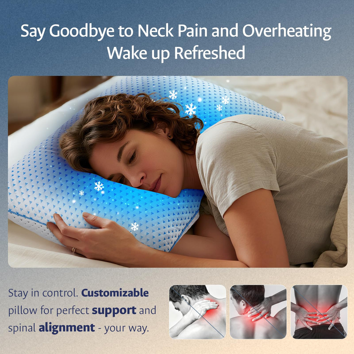 Fulocean CertiPUR-US memory foam pillow core emphasizing safety and durability