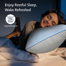 Fulocean hot-sleepers pillow helps dry, comfortable sleep through cooling design.