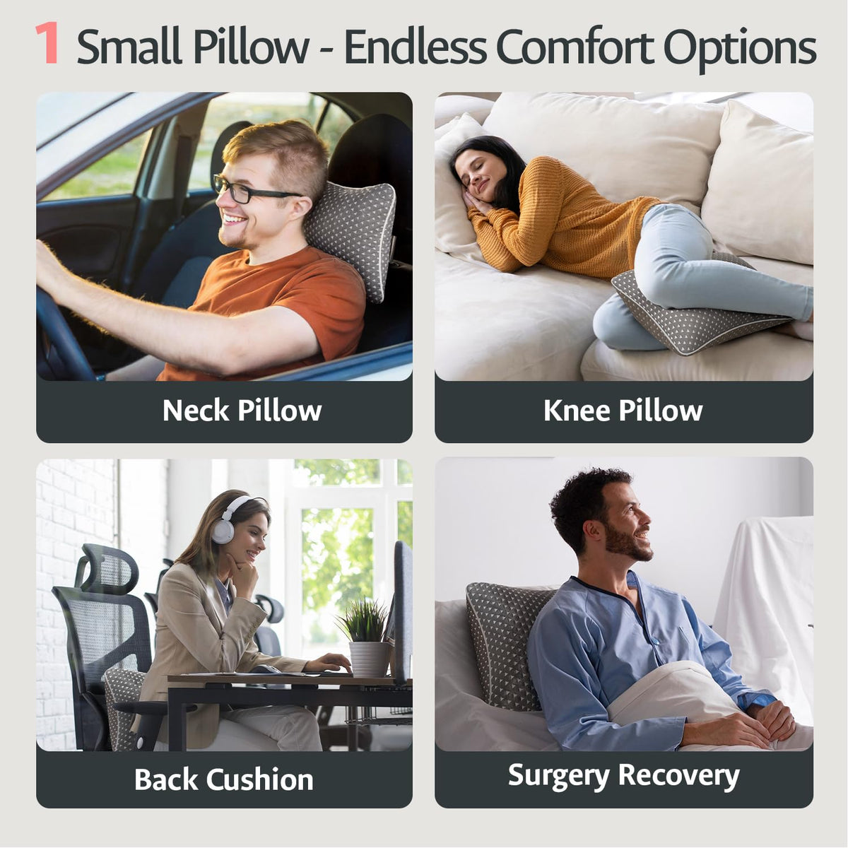 FulOcean neck knee lumbar and maternity use; adaptable comfort.