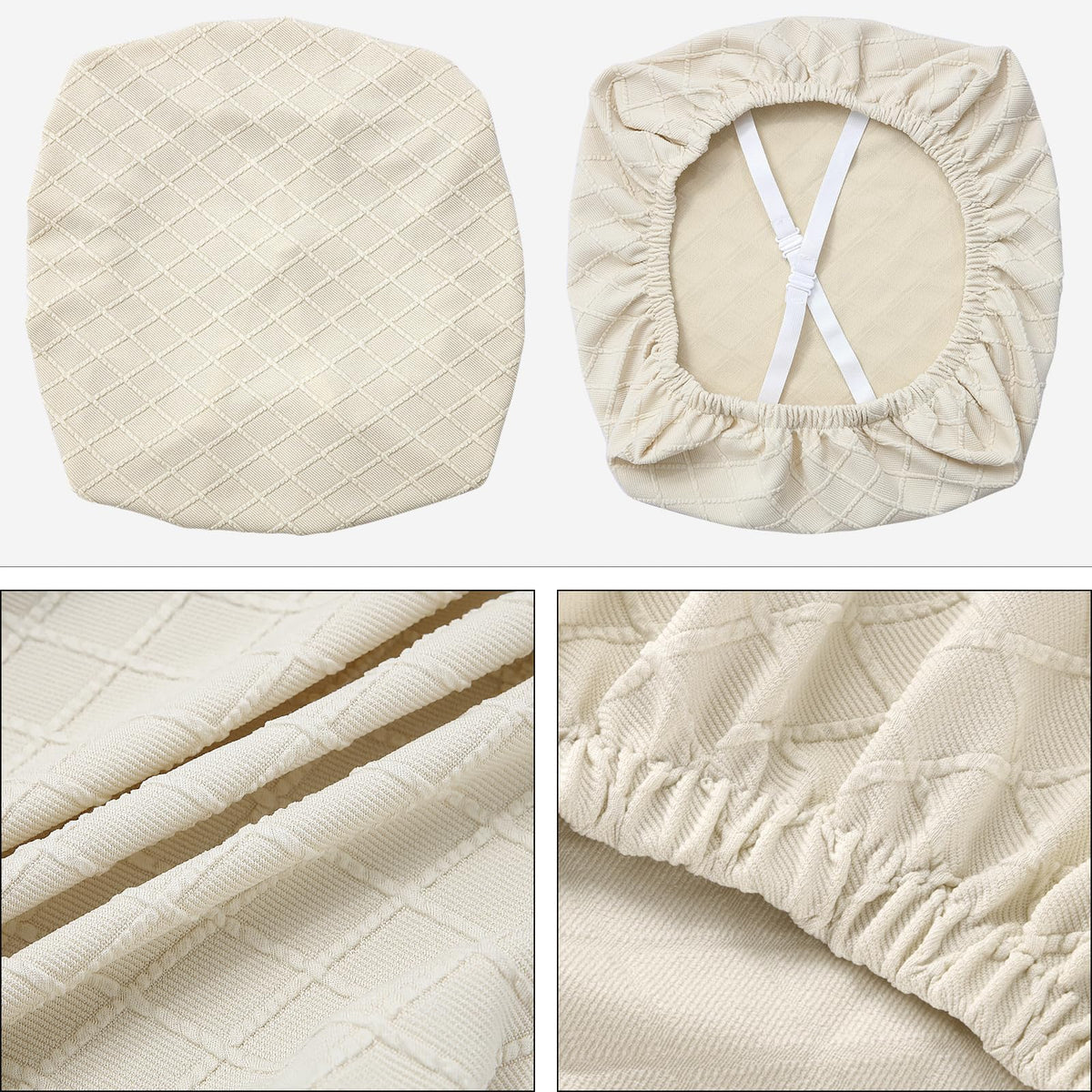 Fuloon everyday beige chair protector suitable for kitchen and living areas.