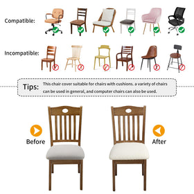 Fuloon elastic edging keeps cushions secure on kitchen and dining chairs.