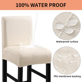 Fuloon universal-fit bar stool cover fits most back heights and seat sizes.