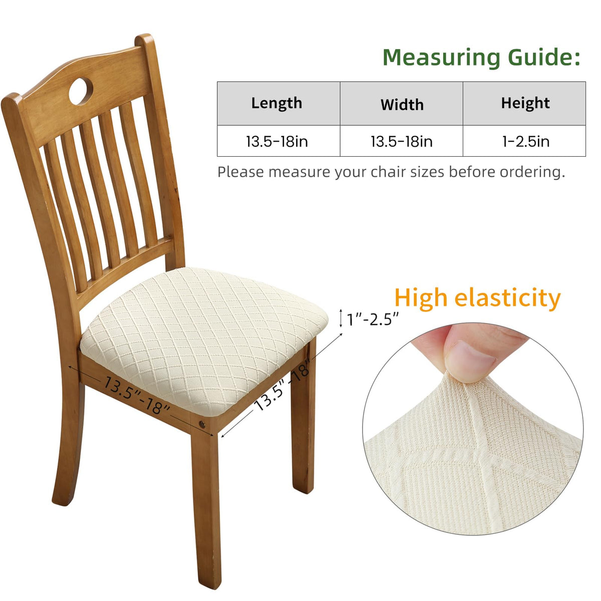 Fuloon washable chair protector in beige eases cleaning.