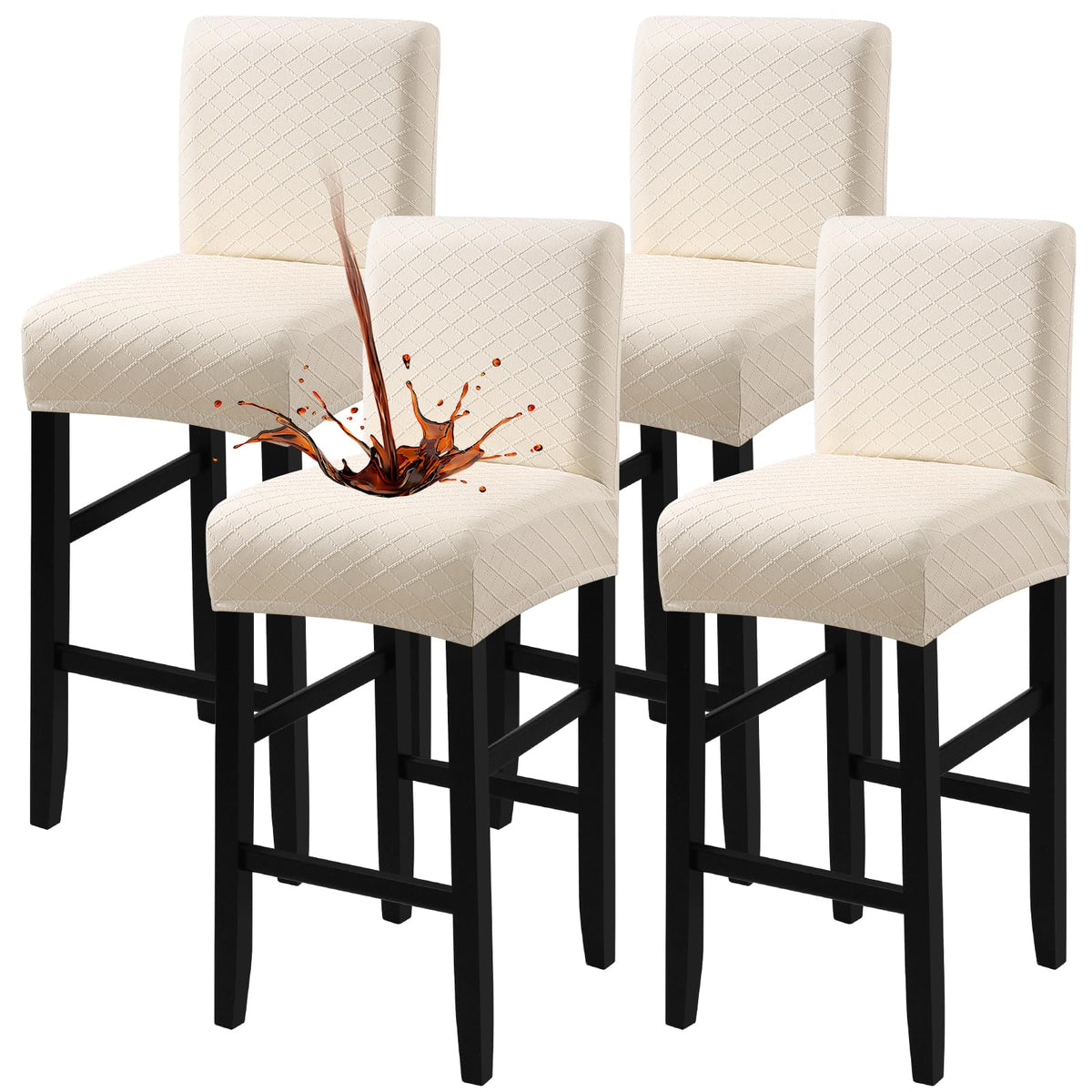 Fuloon waterproof bar stool covers back and seat protect against spills.