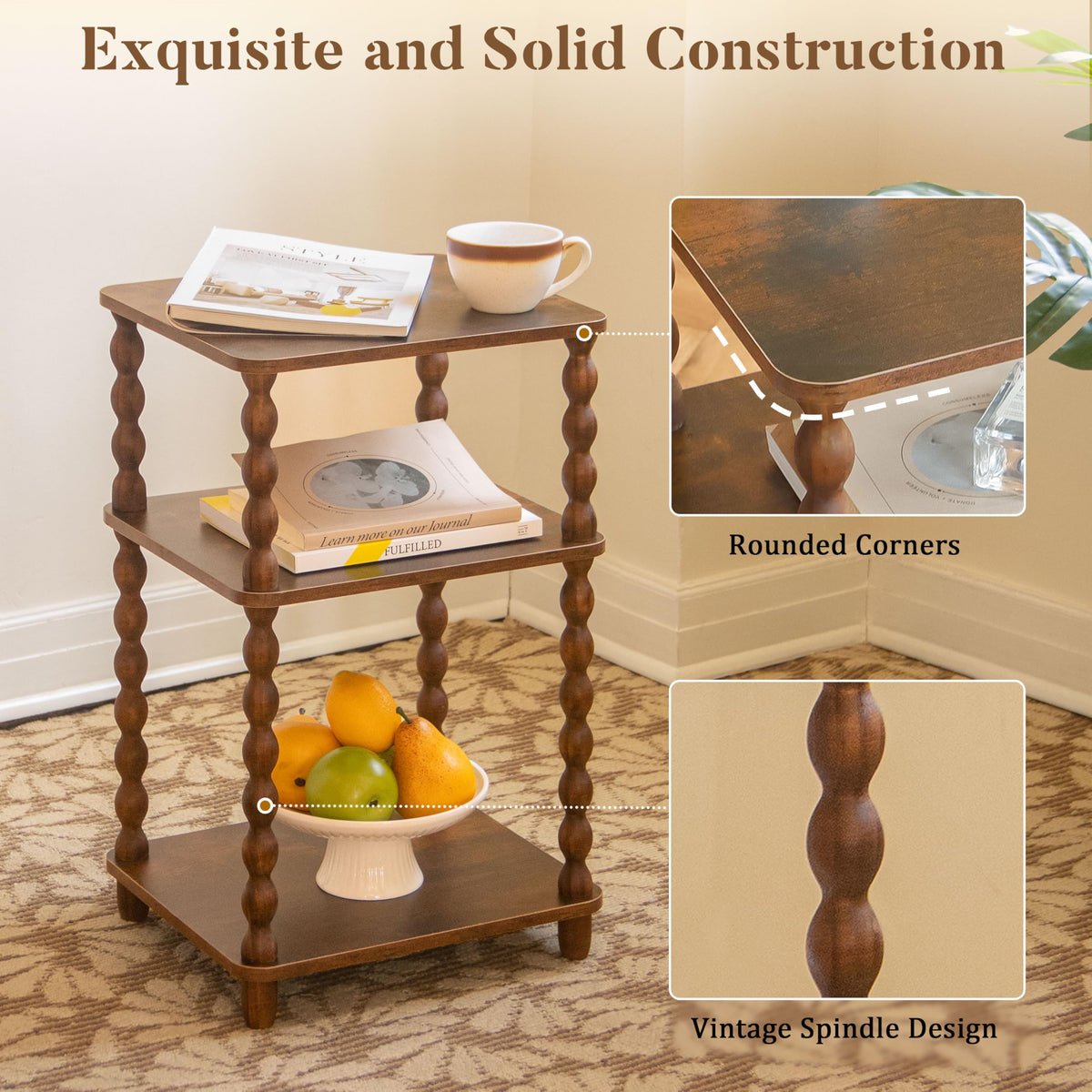 Fultyle compact bedside table fits tight spaces without crowding rooms