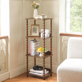 Fultyle display stand and bookshelf doubles as plant or decor shelf
