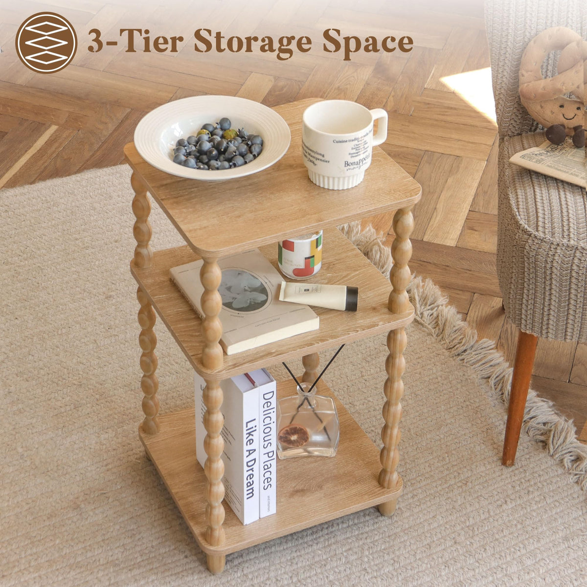 Fultyle end table assembles quickly with simple instructions