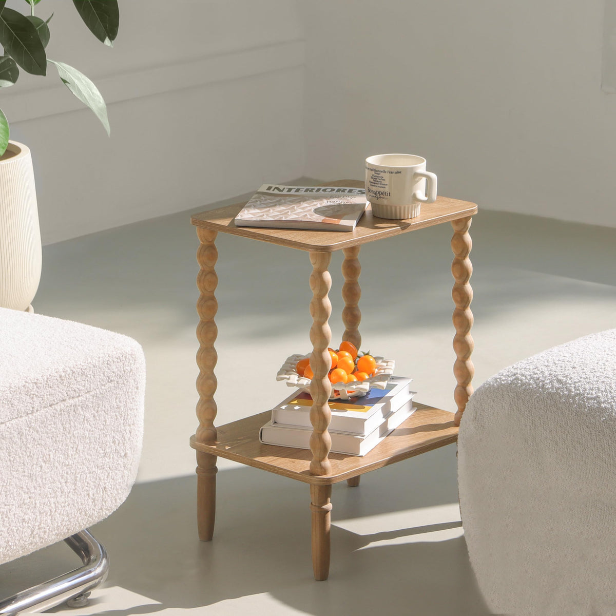 Fultyle rustic walnut finish complements various interiors.