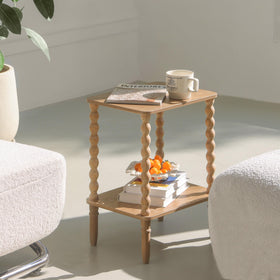 Fultyle rustic walnut finish complements various interiors.