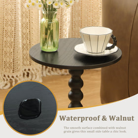 Fultyle end table fits neatly in living room corners for organized spaces.