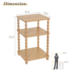 Fultyle end table with spindle legs adds vintage charm