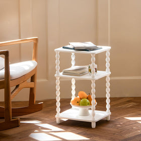 Fultyle end table sturdy construction with wood legs.