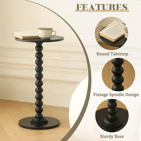 Fultyle small drink table is easy to assemble in minutes without tools.