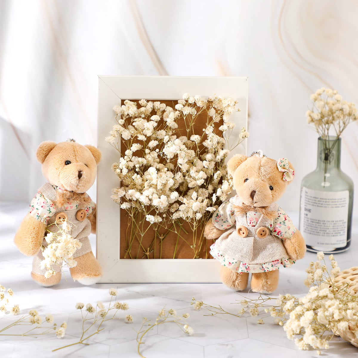 Fumete dried baby breath flowers for cards, invitations, and crafts