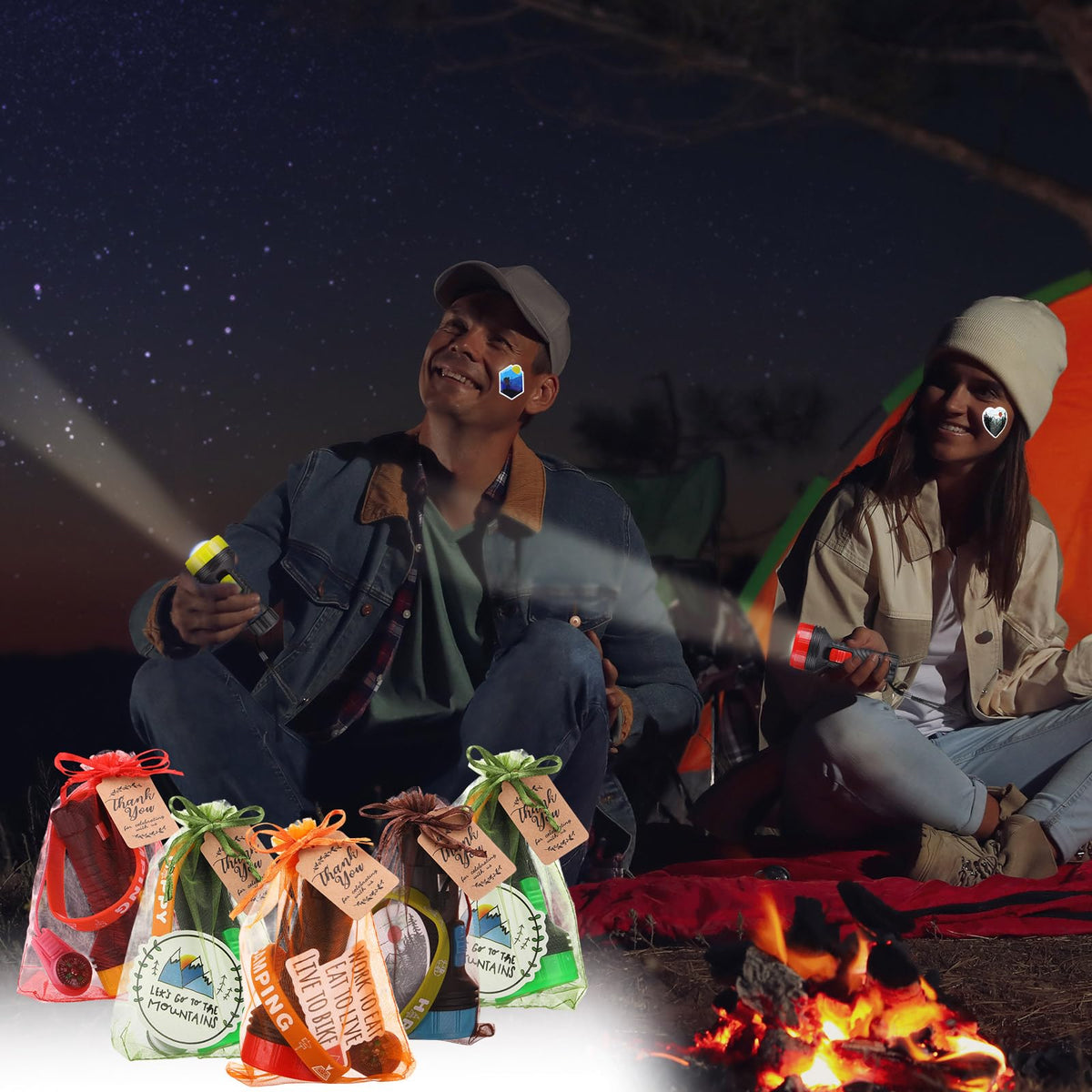 Fumete full camping favors set: complete kit for themed celebrations.